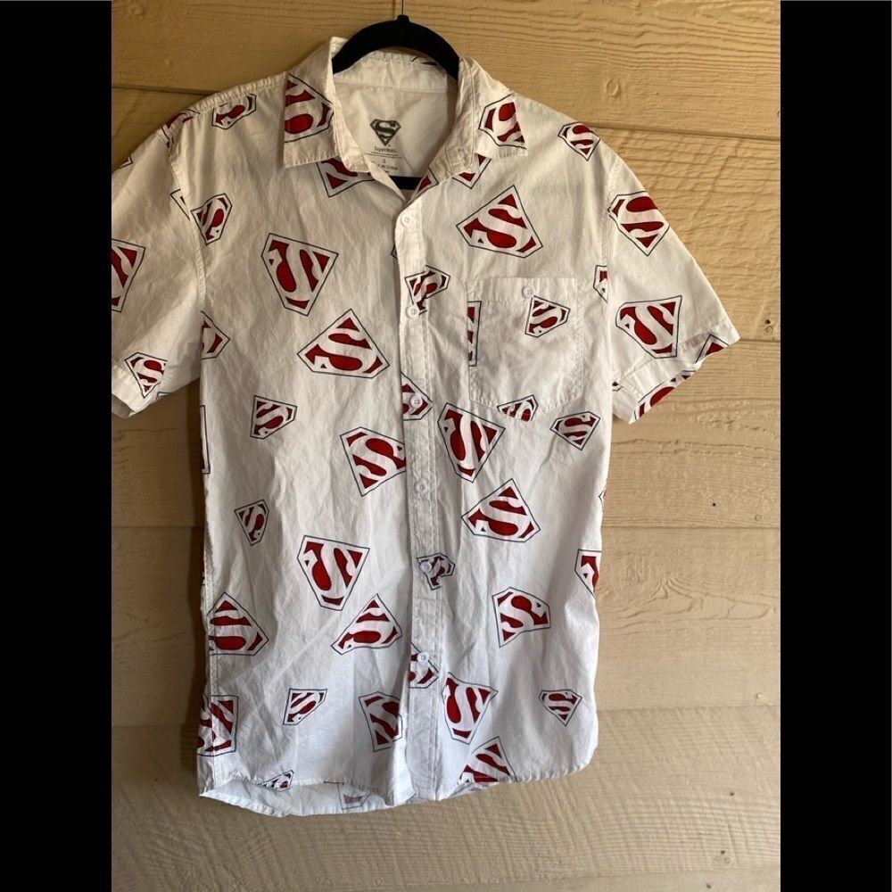 DC COMICS Superman shirt button down cotton